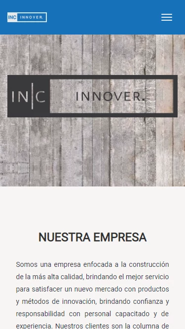 Captura de vista móvil de website responsive empresa vgs-ic