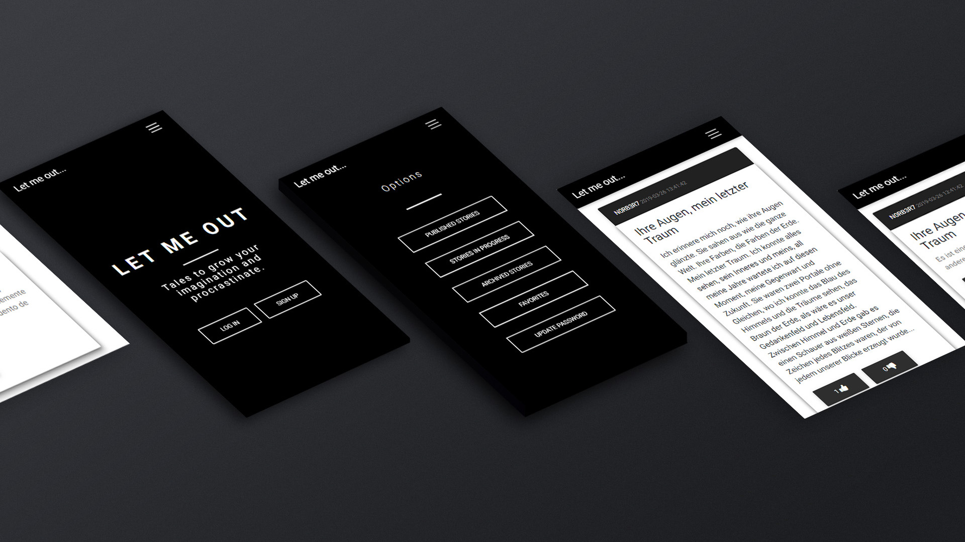 Web app views example. Stange Studio