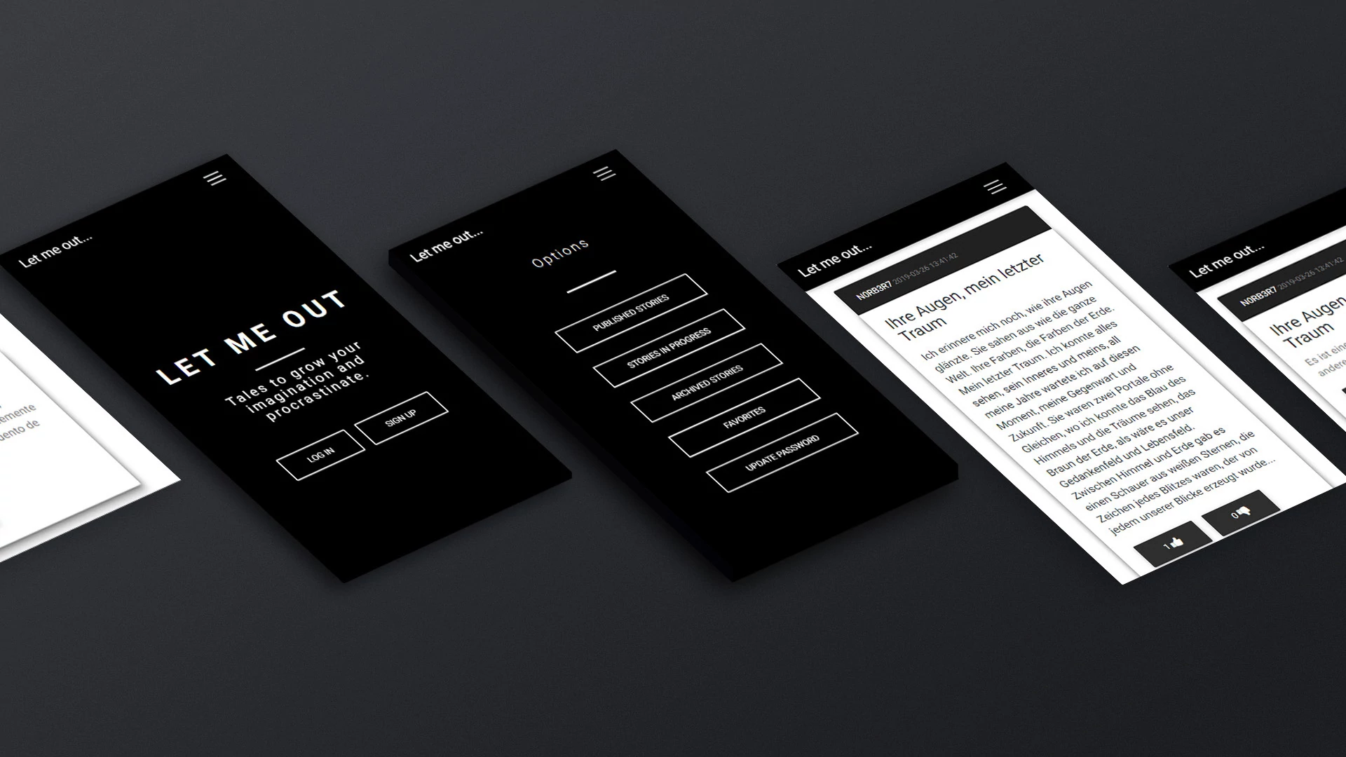 Web app views example. Stange Studio