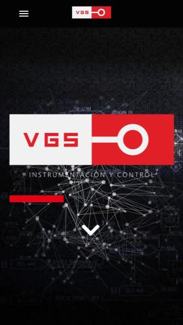 Captura de vista móvil de website responsive empresa vgs-ic